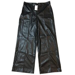 NWT Nine West Faux Leather Black Heavy Weight Pants Size 14